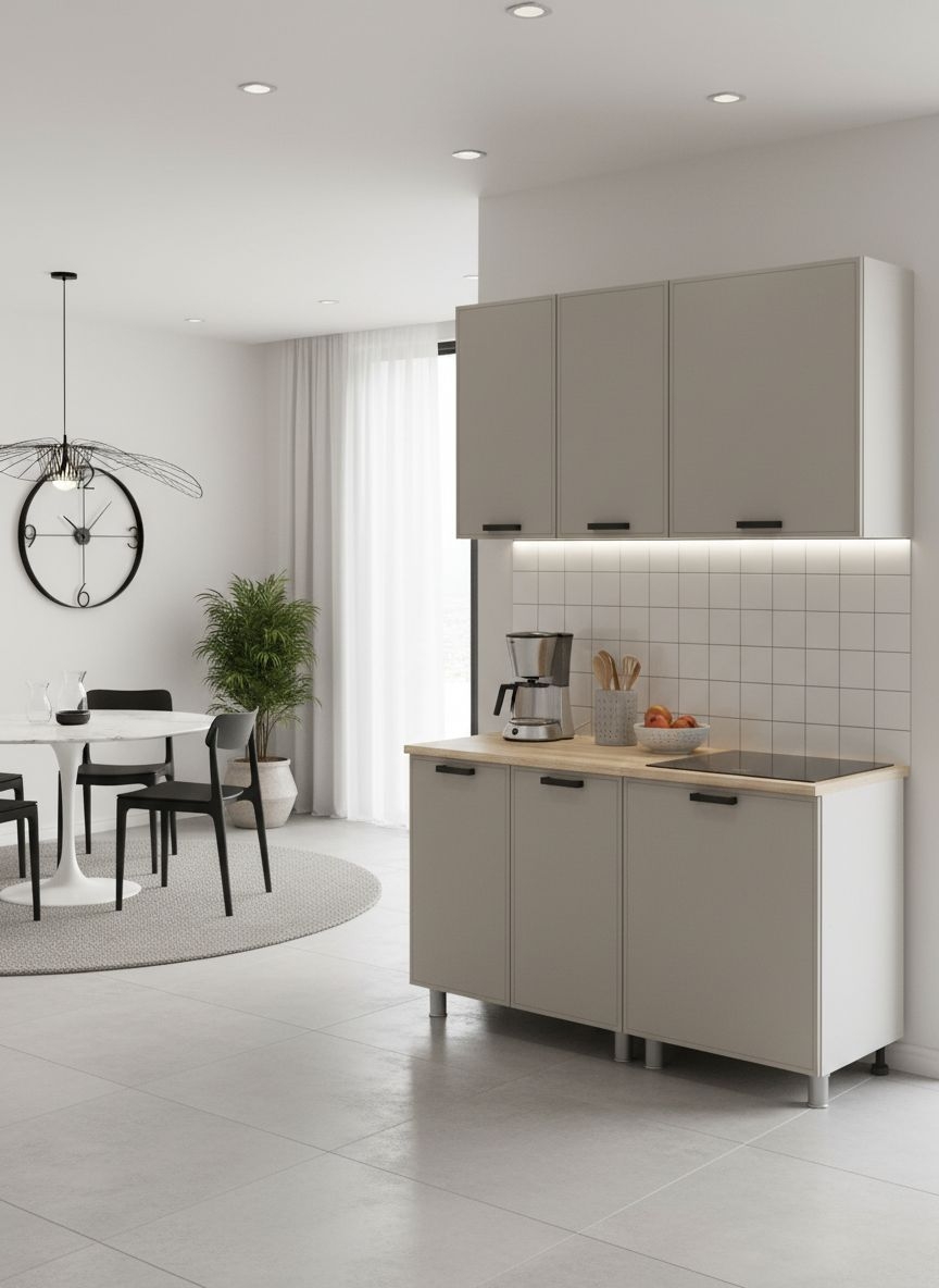 МК Аленушка 1,4м Магнолия Керамика,скоба черный,сонома