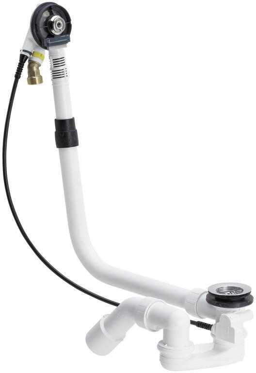 727970 Multiplex Trio Слив-перелив с наливом для ванн c центр. сливом, наполнение через перелив 725*40/50, хром, плоская конструкция, модель 6161.62