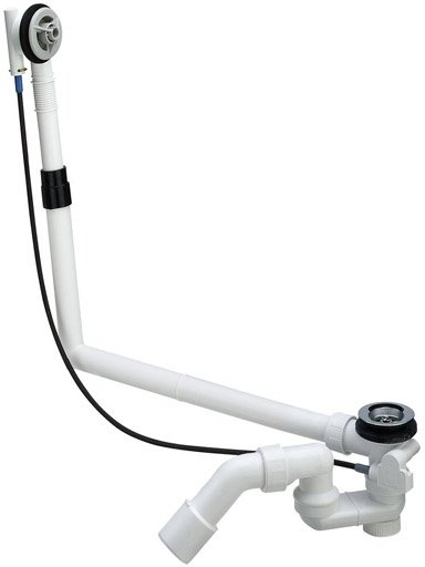 308889 Multiplex слив-перелив для нестандарт ванн, сифон, 40/50 x 1070, без накладок, плоская конструкция, модель 6163.2