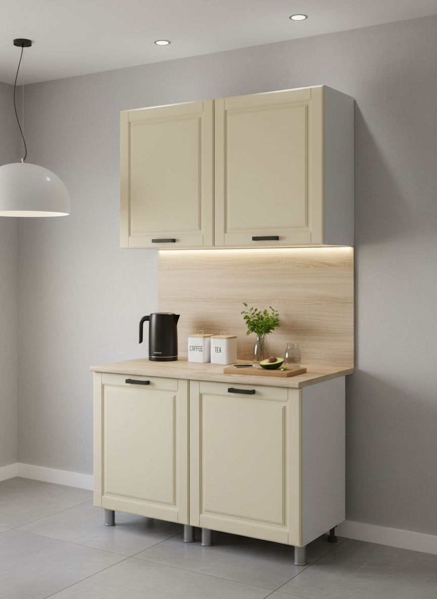 МК Аленушка 1м Астра Крем,скоба черный,сонома