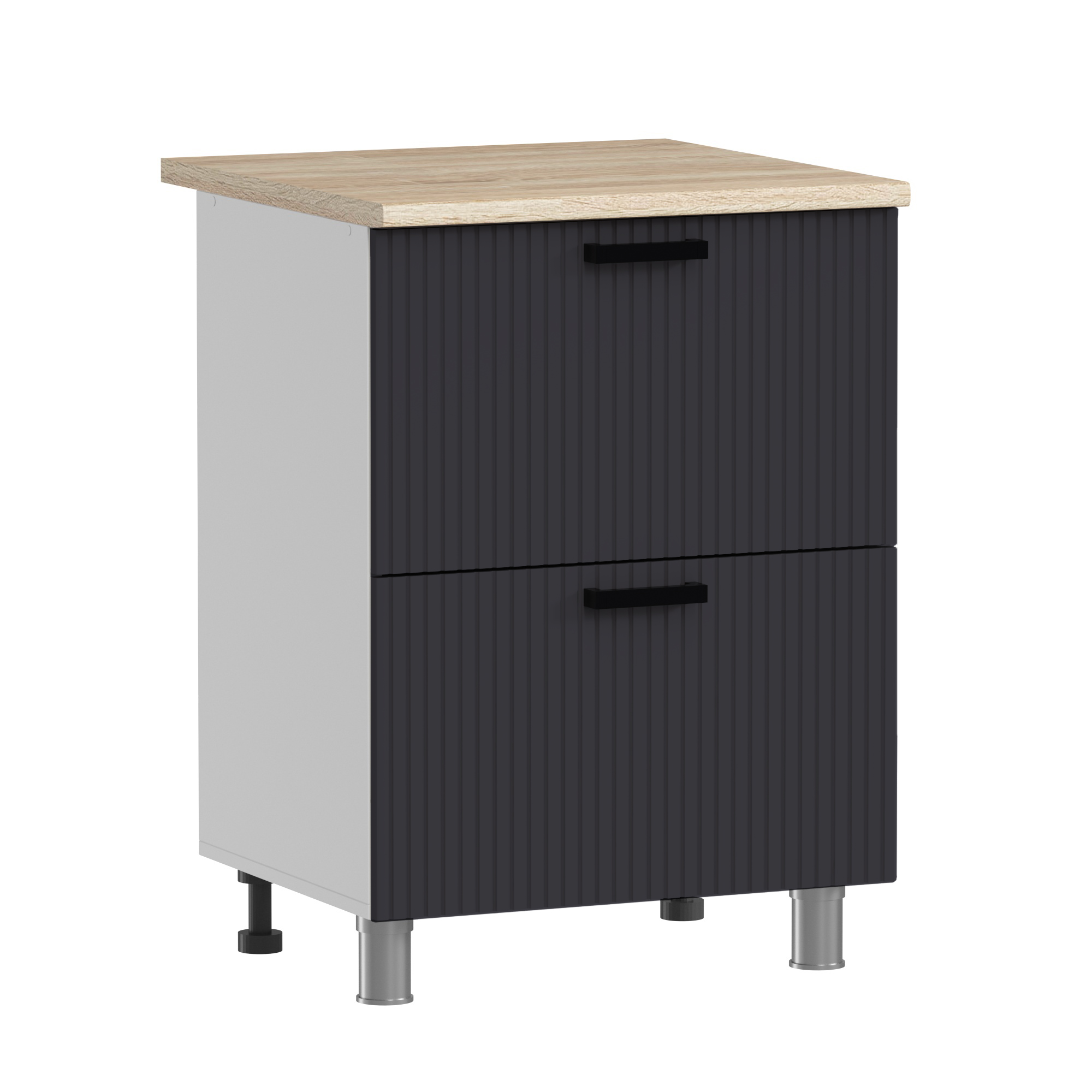 МК Аленушка Н2Я 600 Лотос Сталь,скоба антрацит (без столешницы)