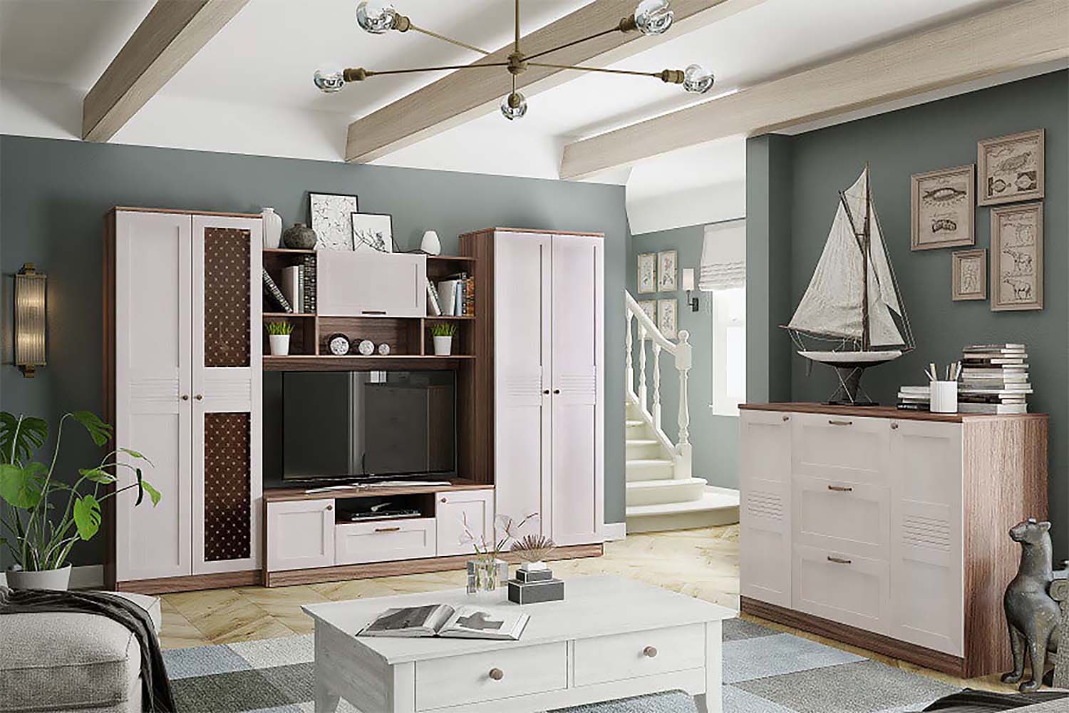 Шкаф двухдверный книжный Лестер