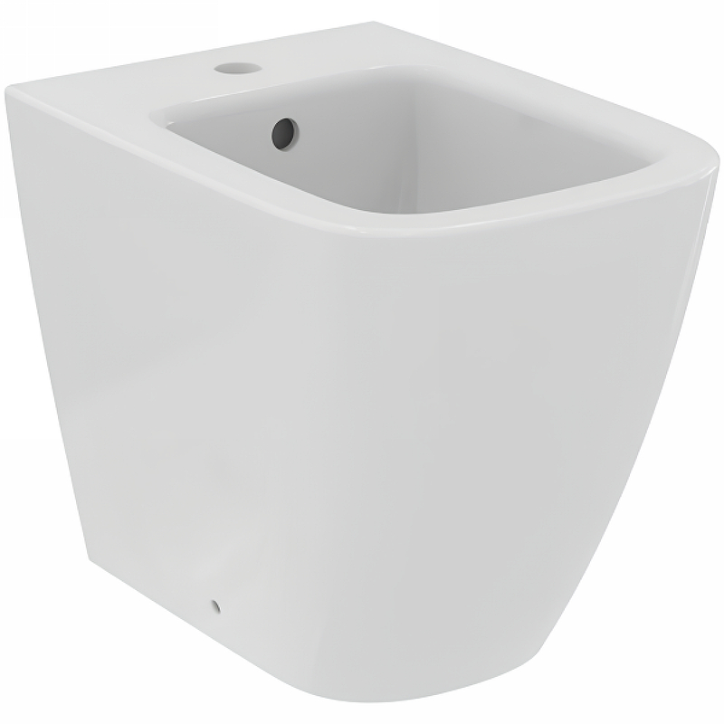 T459501 Ideal Standard i.life S Напольное пристенное биде, с отверстием под смеситель, с отверстием перелива, с крепежом TT0257919. Короткая проекция