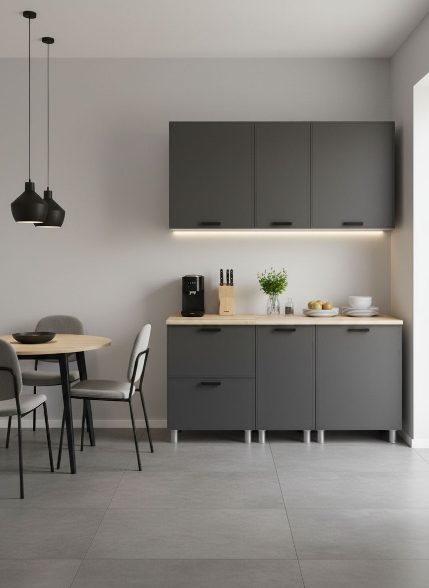 МК Аленушка 1,6м в.4 Магнолия Сталь,скоба черный,сонома