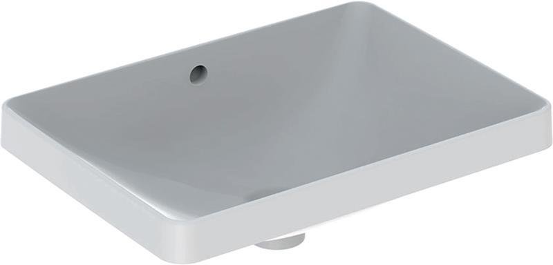 500.736.01.2 Geberit VariForm Раковина встраиваемая в столешницу прямоугольной формы, 55х40 см, без отв. под смеситель, с отв. перелива