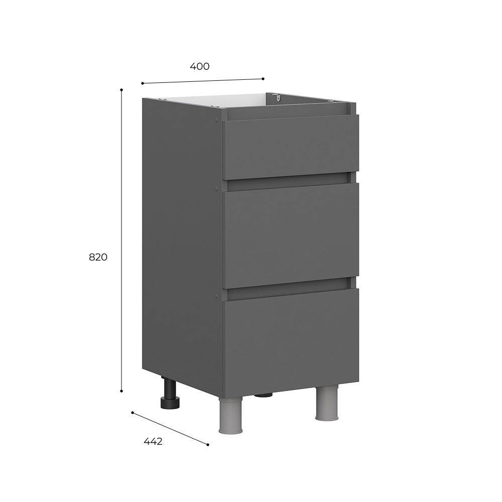 Стол с ящиками СЯ 400 Денвер, графит