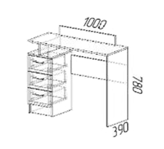 ЭКО Трюмо Венге/лоредо