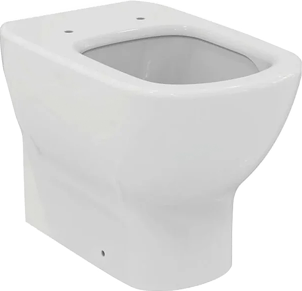 T007701 TESI AquaBlade® Напольный пристенный унитаз соло, горизонтальный выпуск (универсальный), глубокий смыв, сидение и крышка заказывается доп, с