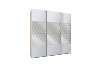 Шкаф-купе Fortune-14 2.2 м тип 3 сонома / белый / зеркало