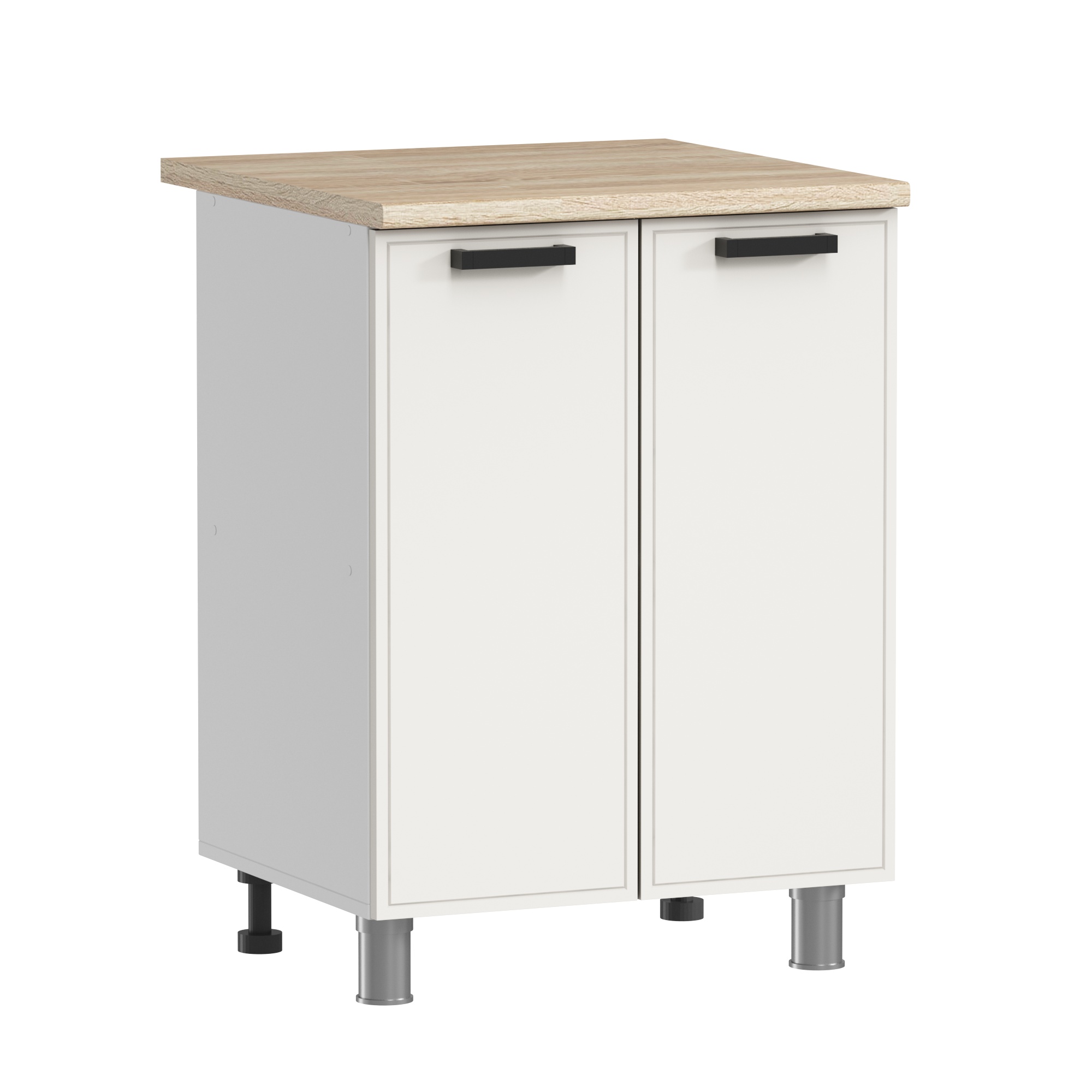 ГК Аленушка 1,6м Магнолия Молочный/Молочный, черный (без столешницы)