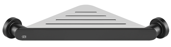 38861-299 EMPORIO угловая полка, матовый черный