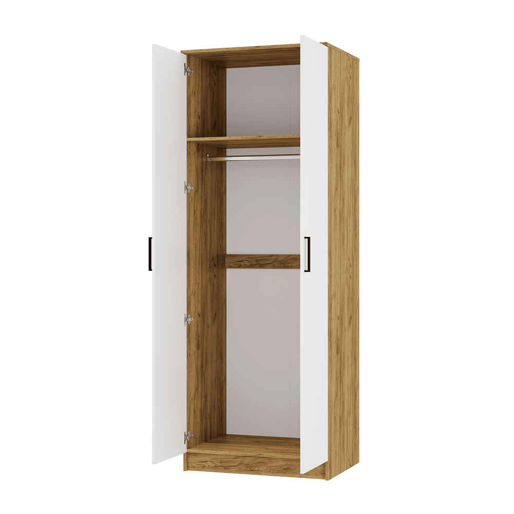 Шкаф двухстворчатый "Евро" ШК-01 крафт/белый