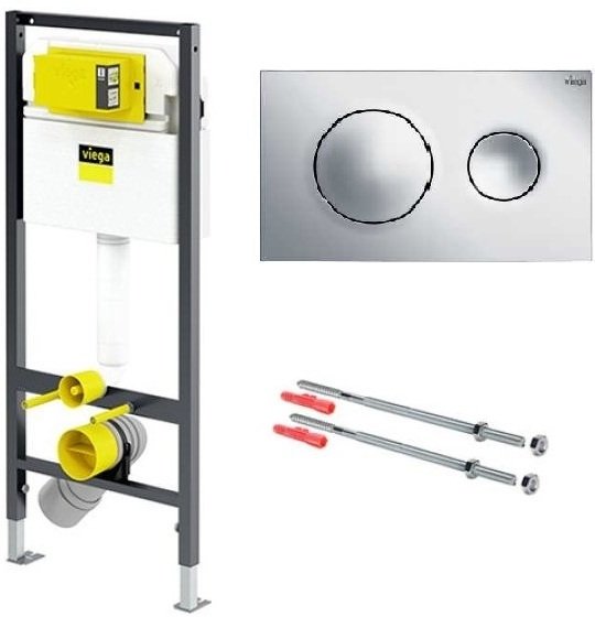 792855 Prevista Dry (SET) Lean + ECO модуль для подвес унитаза 1120 x 490 мм + крепления + панель смыва Visign for Style 20, модель 8524.13