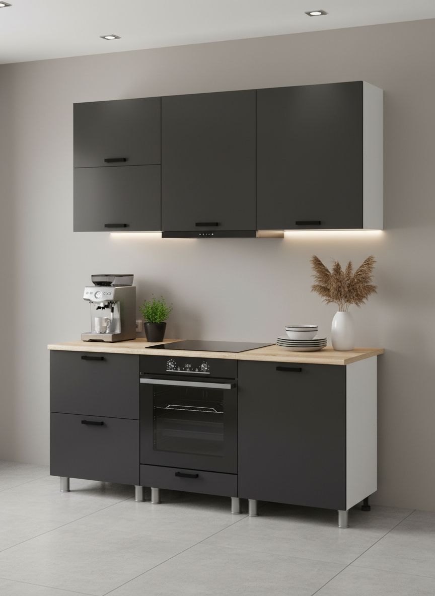 МК Аленушка 1,8м Астра Лаванда Сталь,скоба черный,сонома