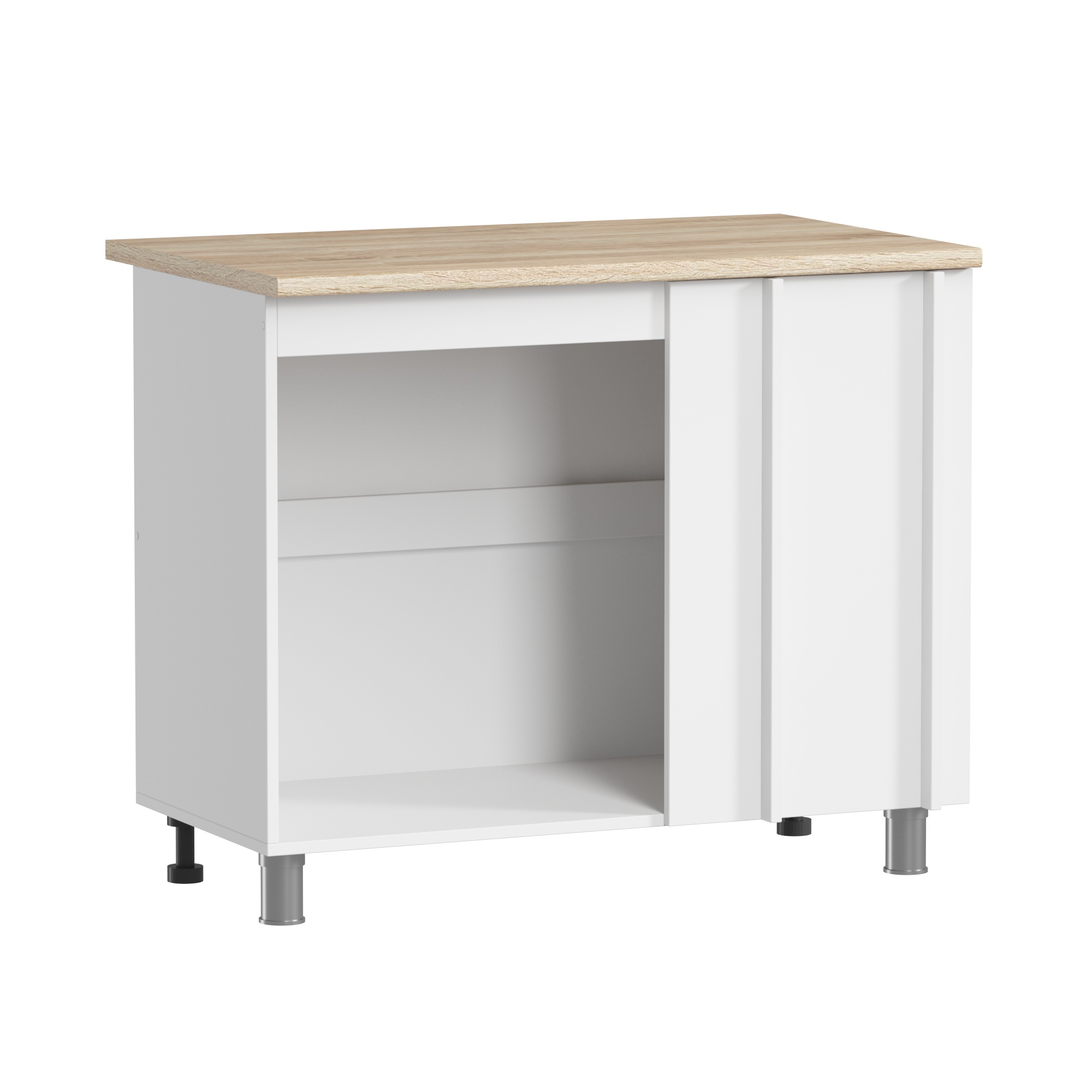 МК Аленушка НПУ 1000 Орешник, Матовый Вижен,скоба черный (со столешницей)