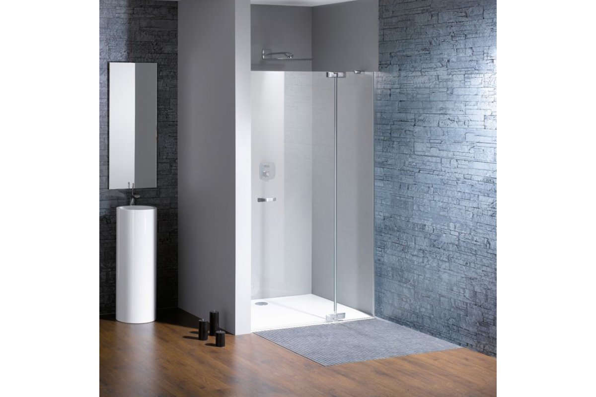 PT0009.C91.322.708 STUDIO PARIS Распашная дверь для ниши 800*2000, хром., ручка релинг, крепл. слева,стекло прозр. с AP, нест. изг.