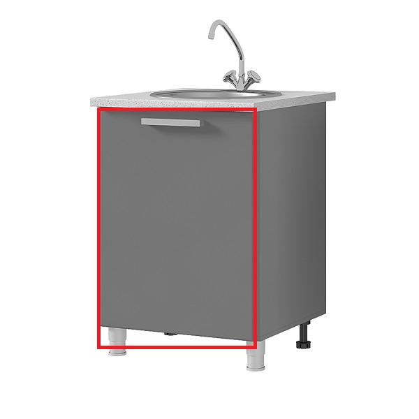 Фасад 6В1, 6М1, 6Р1 монро рубин (МДФ) MF01