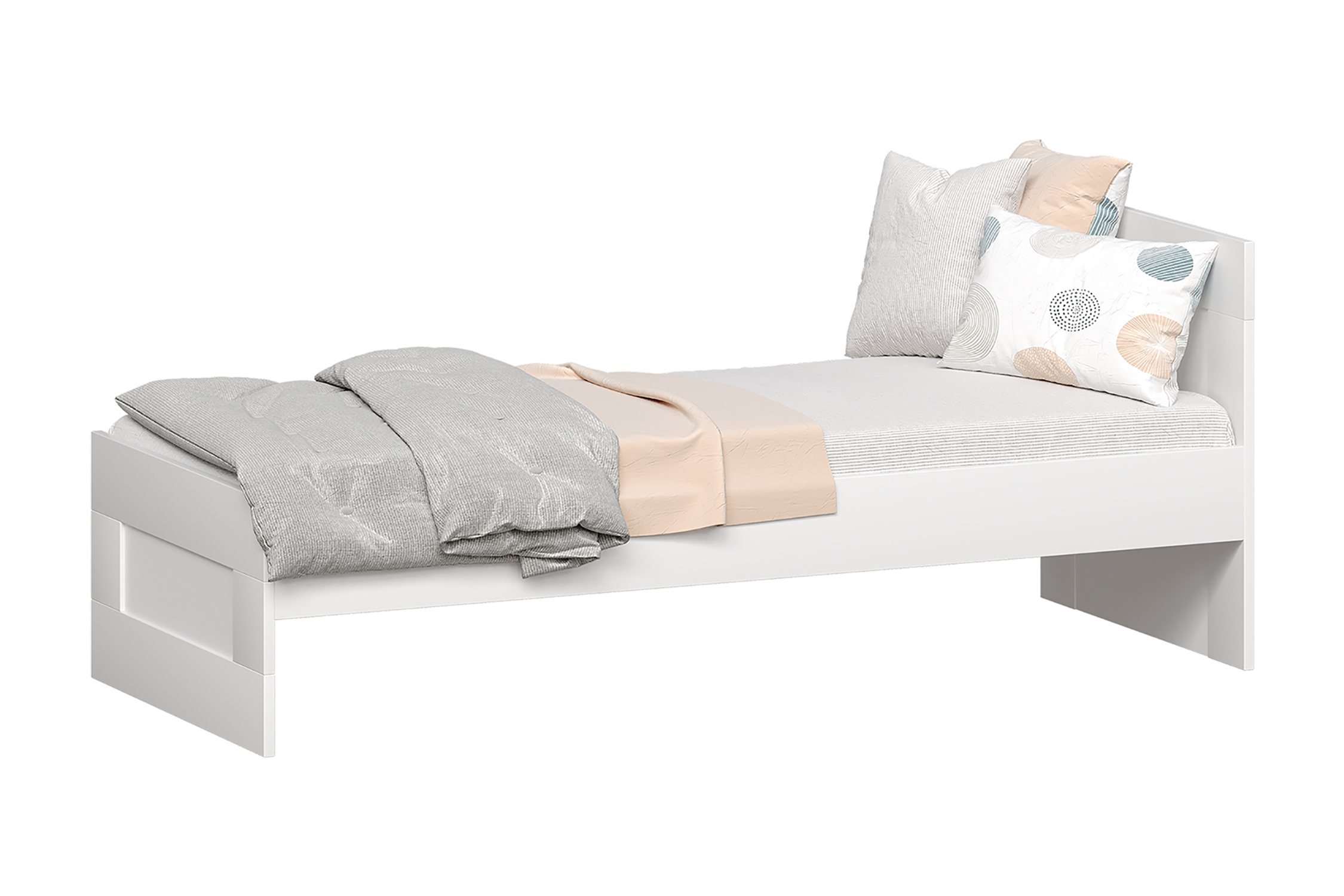 Кровать односпальная Сириус белая