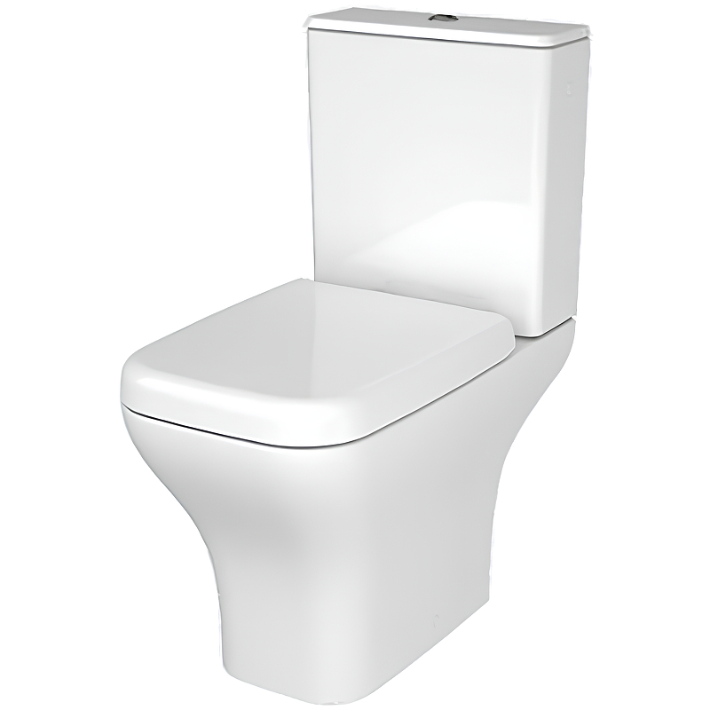 9843B003-7201 Напольный безободковый унитаз VitrA Polar, двурежимный механизм смыва 3/6 л, дюропластовое сиденье микролифт