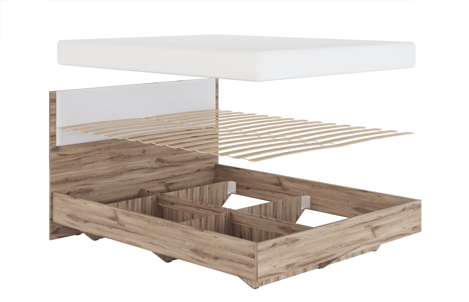 Кровать с настилом Николь 1.2 140х200, белый