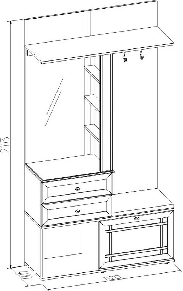 Стенка для прихожей Шерлок 70