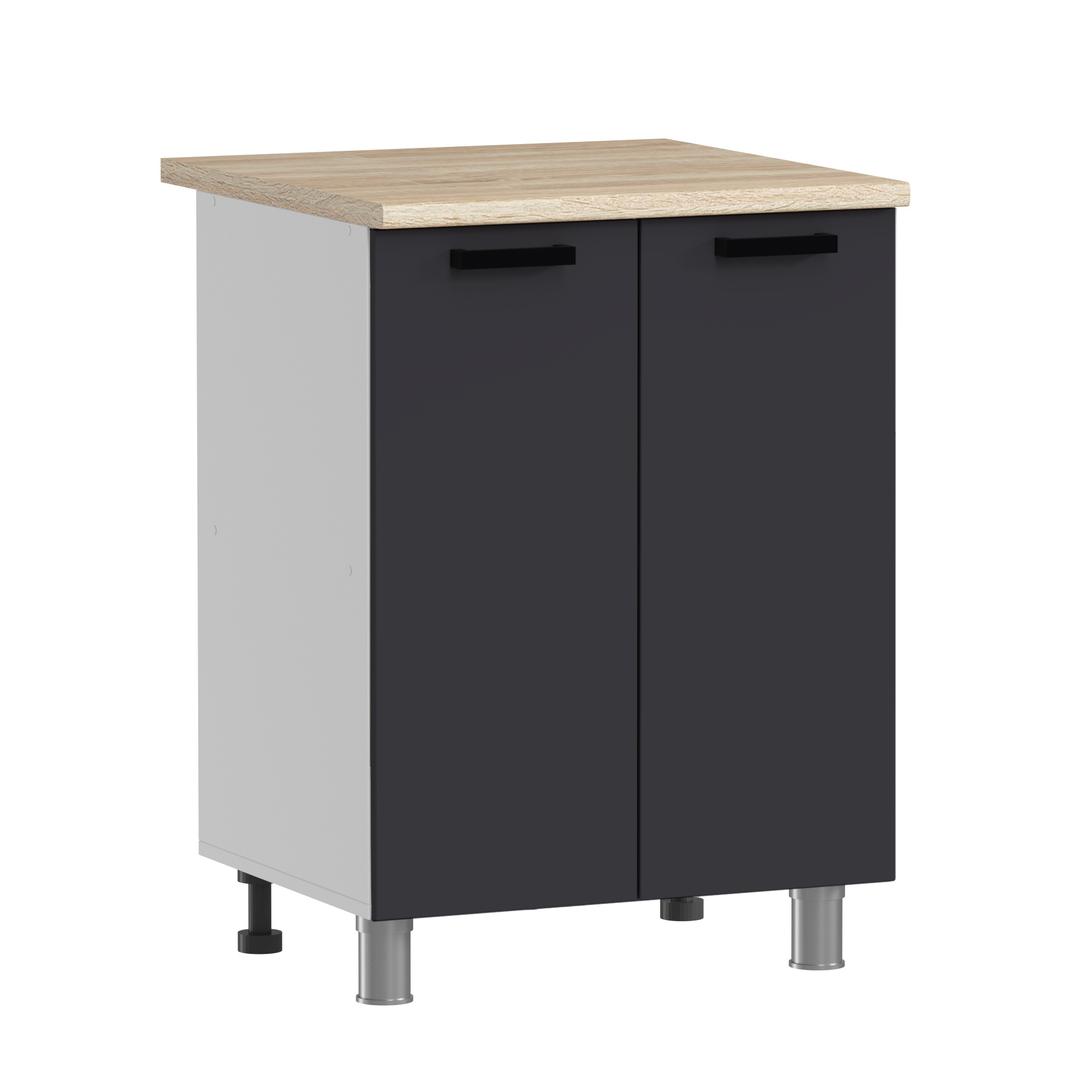 ГК Аленушка 1,6м  Лаванда Кашемир/Сталь,скоба черный,сонома