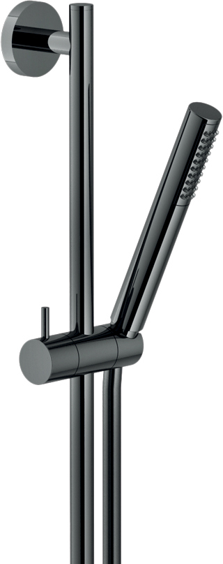 AD140/37FLP душевой гарнитур 60 см 1jet, глянцевый черный