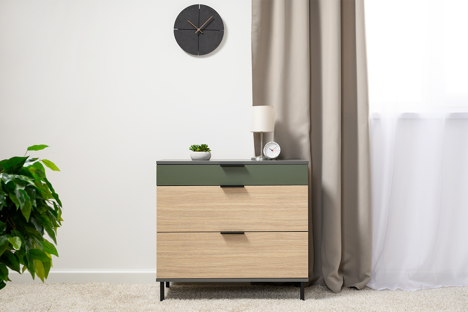 Комод Марвэл 16.234.03, Темно-серый, Плэйн, Зеленый