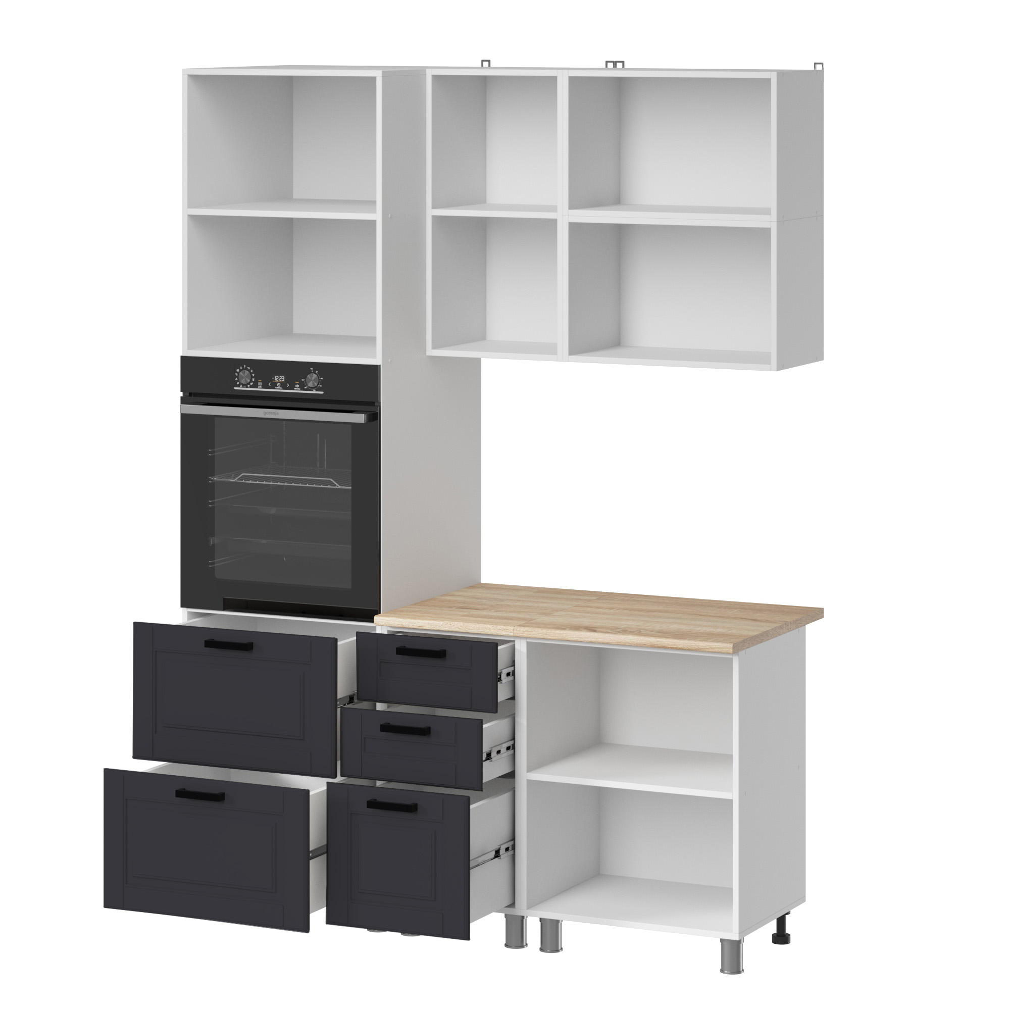 МК Аленушка 1,6м ПД 2 Астра Сталь,скоба черный,сонома