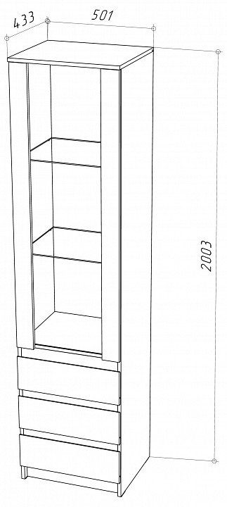 Шкаф-витрина Stern ШКВ-1