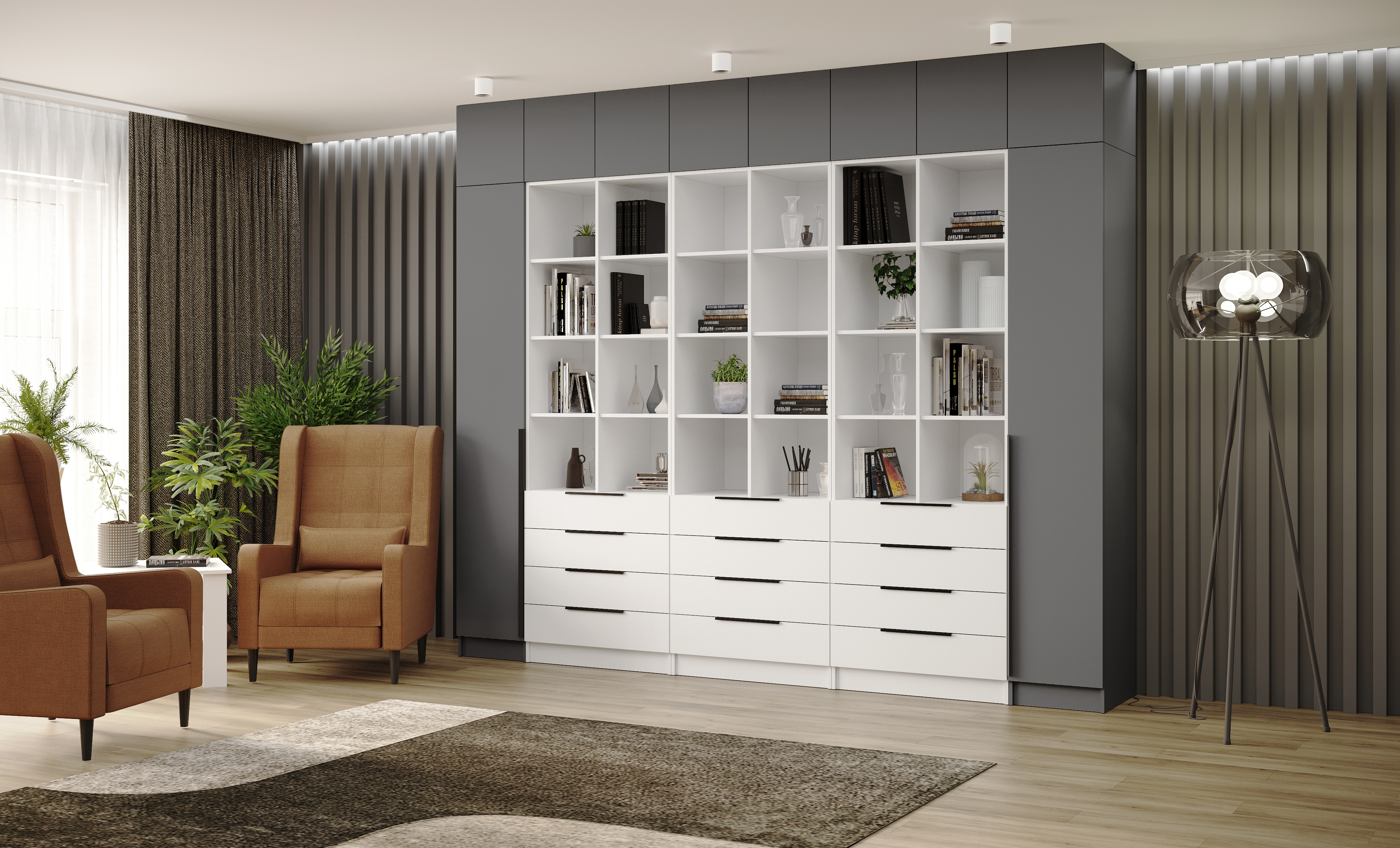 Стеллаж Мадрид (0,4) белый