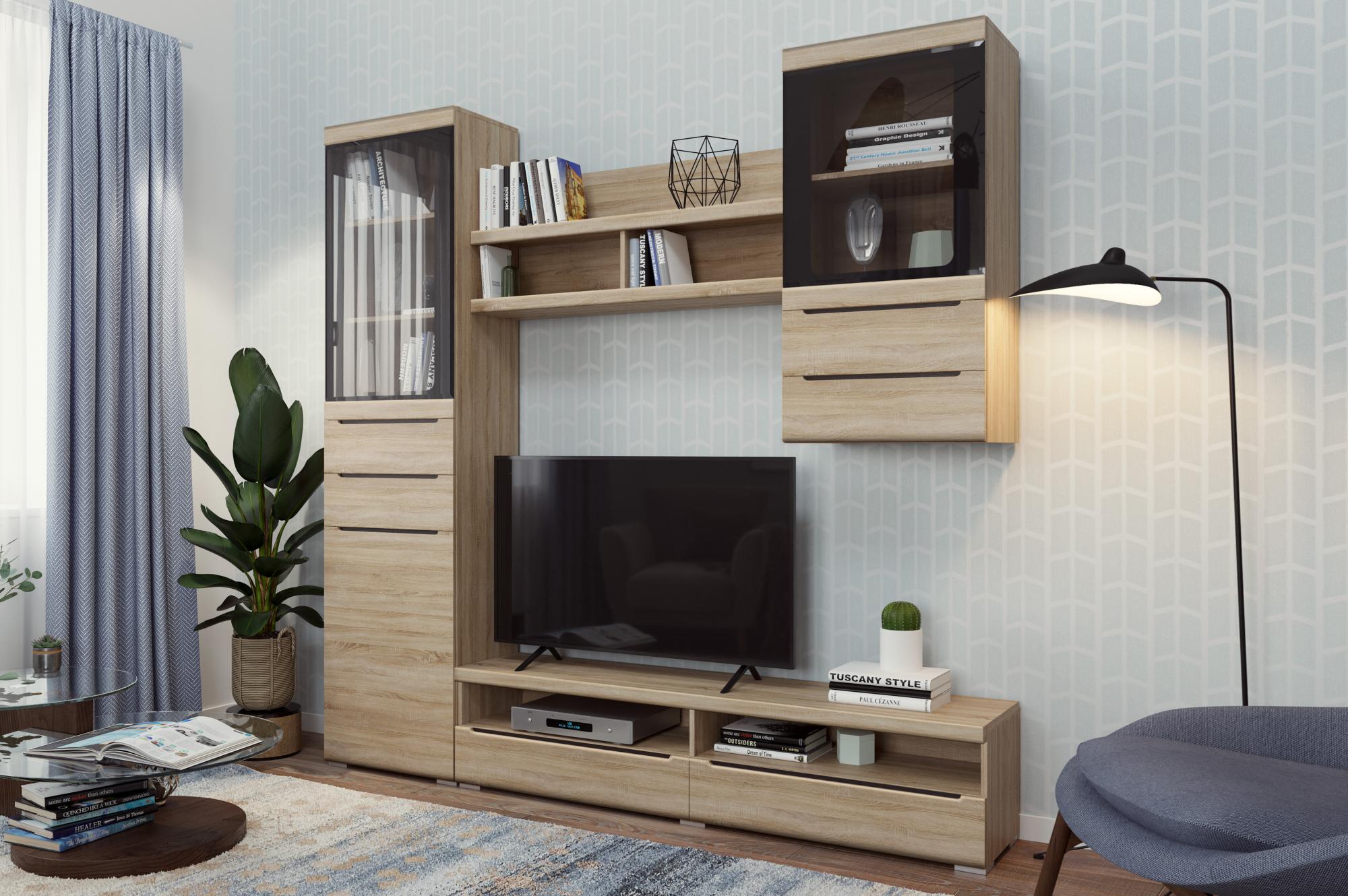 Гостиная Эколь Вариант №3, Дуб сонома