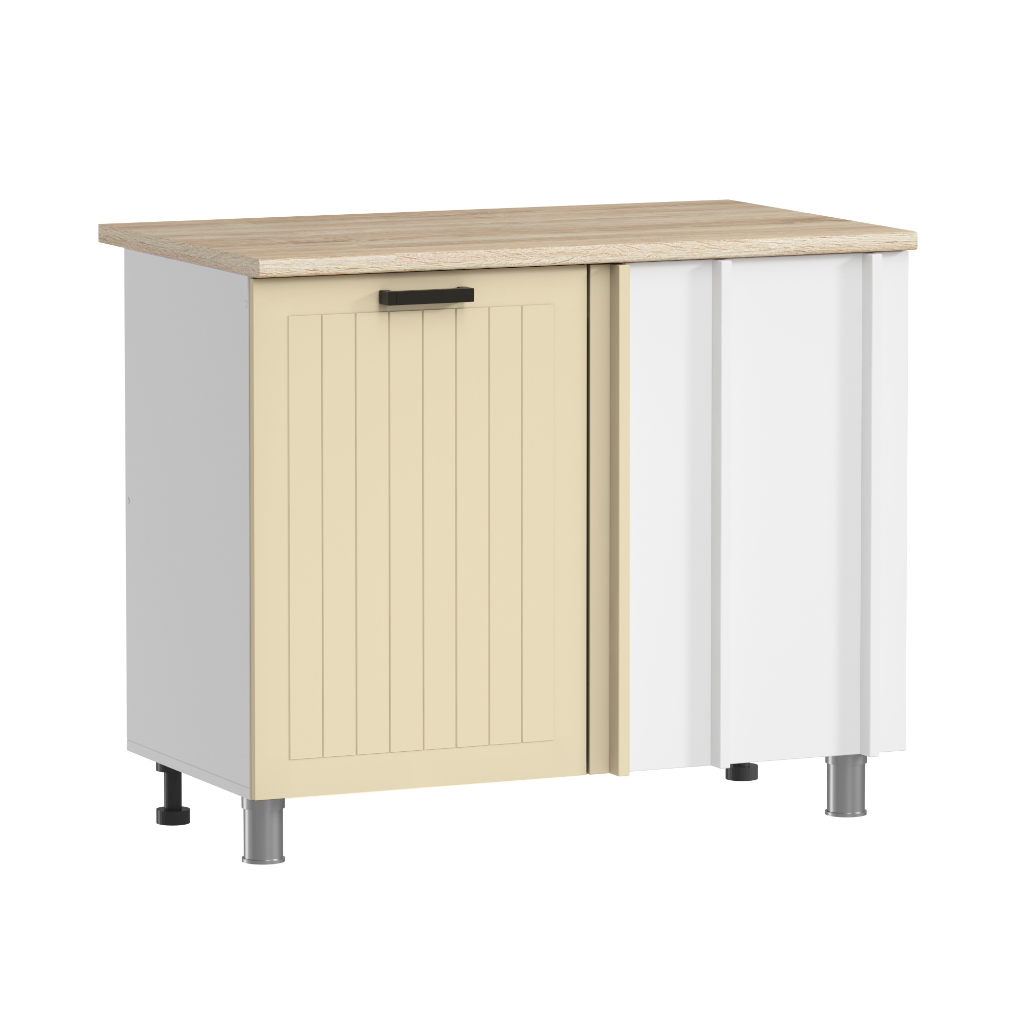 МК Аленушка НПУ 1000 Орхидея Крем, скоба антрацит (без столешницы)