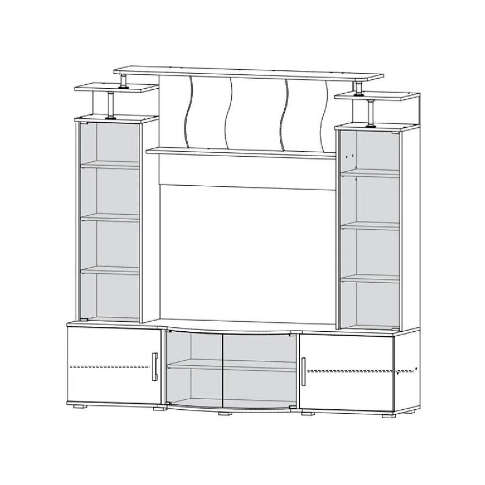Гостиная Виста, Дуб беленый, Венге