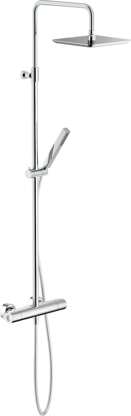 SE124030/50CR SEVEN термостатическая душевая система, верхний душ 24х24 см