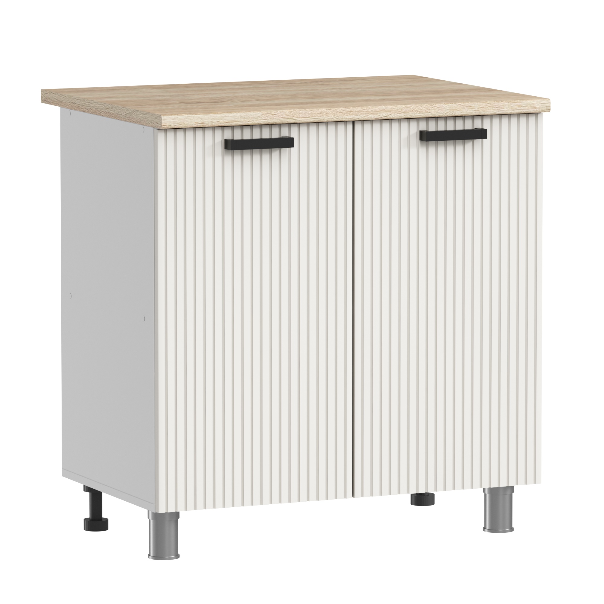 МК Аленушка Н 800 Лотос Молочный,скоба антрацит (без столешницы)