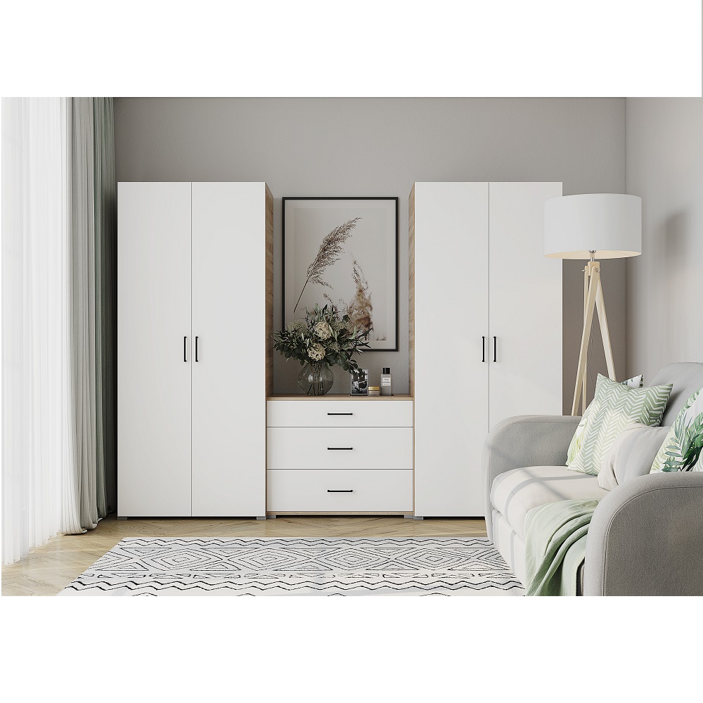 Шкаф для одежды Victor, дуб сонома/белый