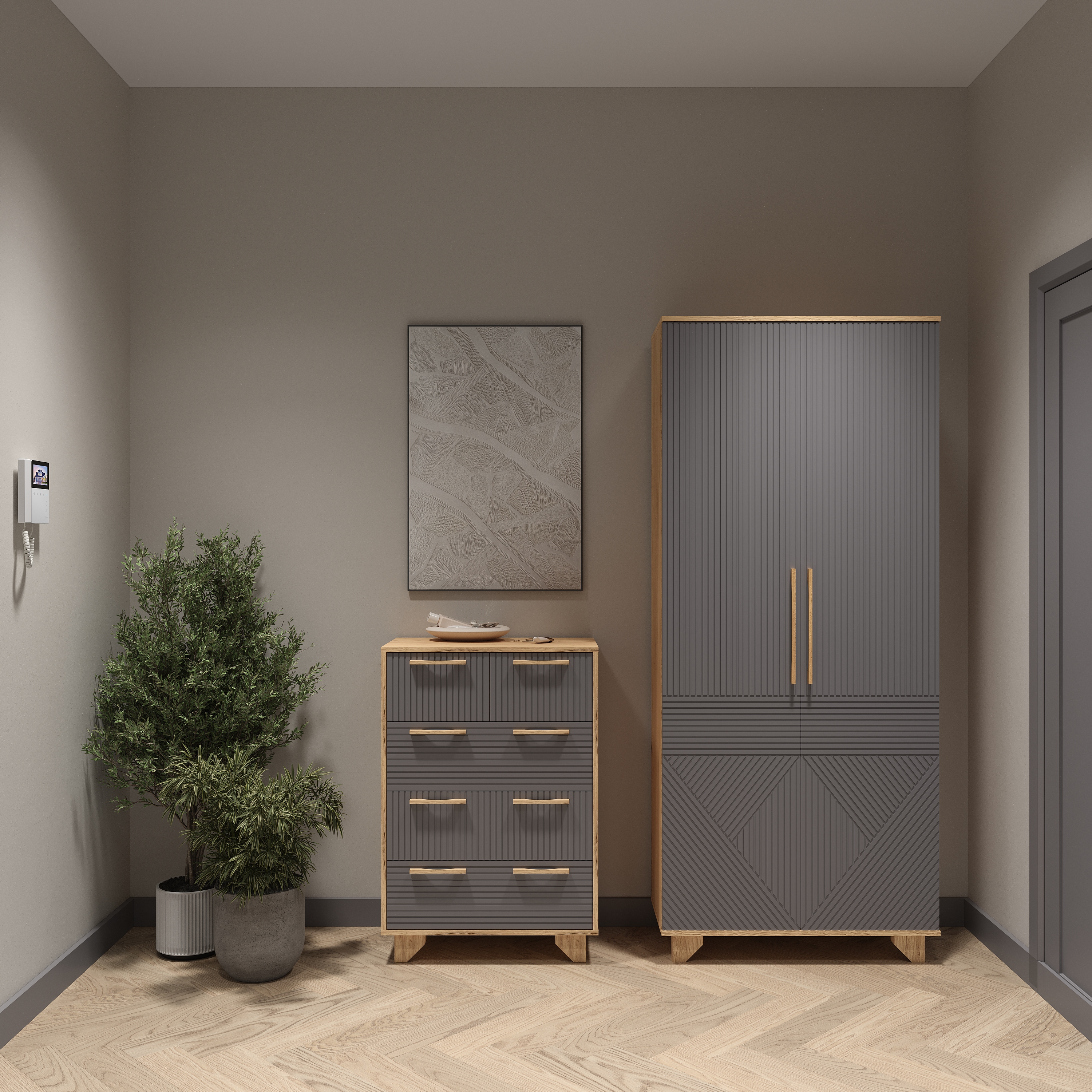 Ньерд Комод 700.5 Дуб вотан/Черника