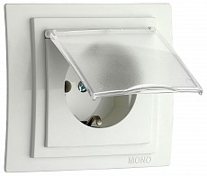 Розетка с заземлением с крышкой Mono Electric Larissa 103-191921-118