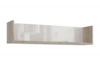 Полка навесная 2 Альянс дуб крафт / белый глянец