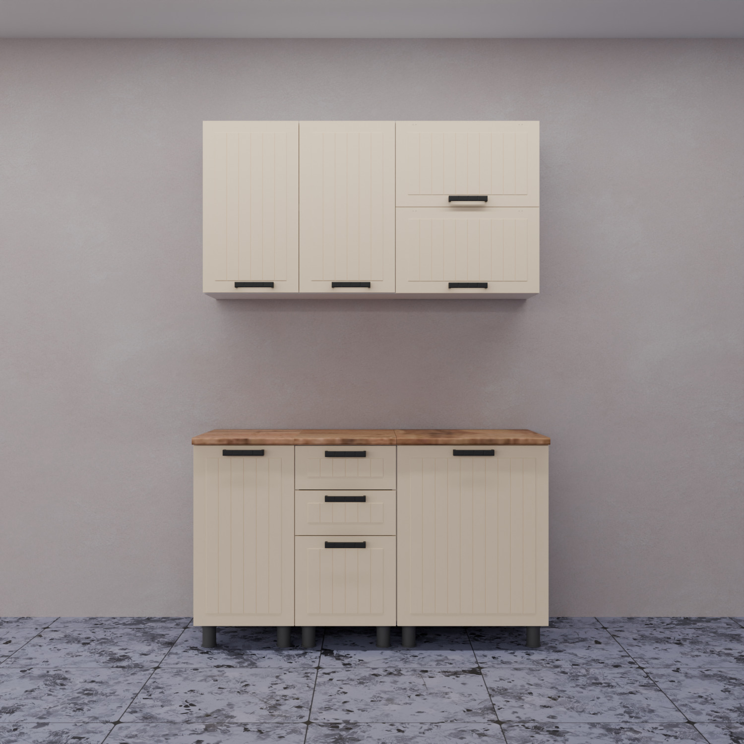 МК Аленушка В 400 Орхидея Крем,скоба антрацит