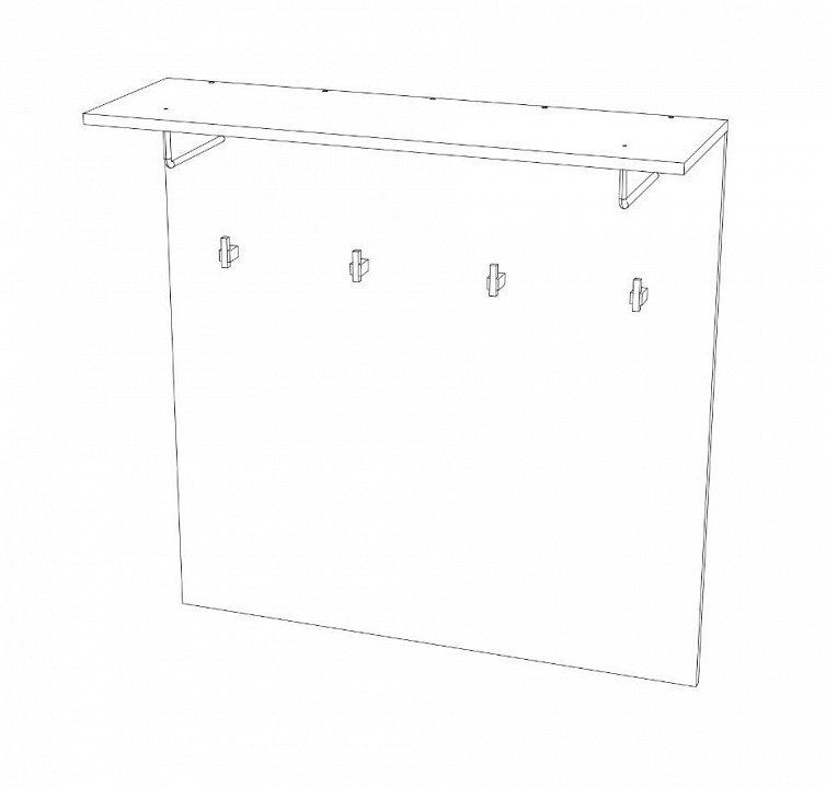 Вешалка-полка Санти НМ 014.16-01