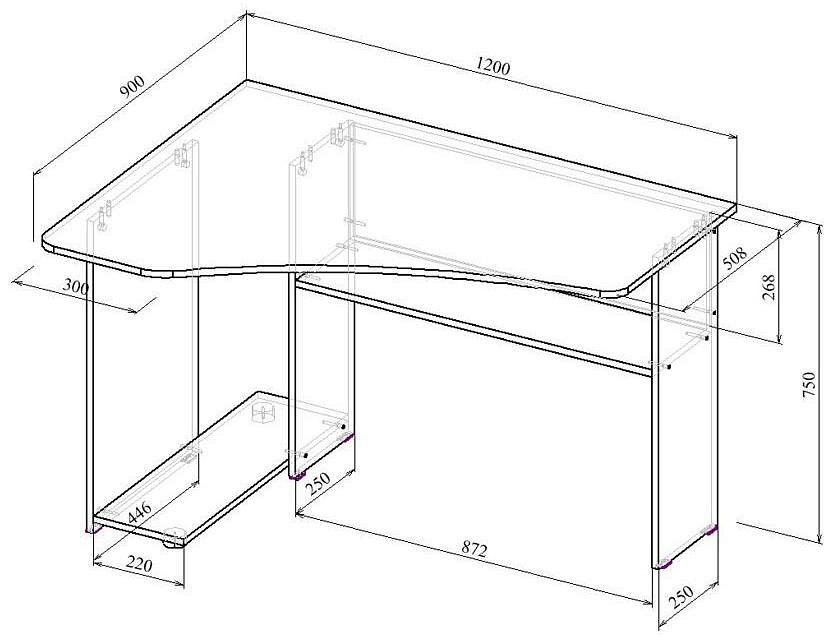 Стол компьютерный Триан-1