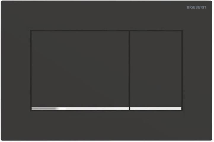 115.883.14.1 клавиша двойного смыва Sigma 30 NEW к 111.300/350/361/362/380/390/796 не оставляет отпечатков пальцев, черный мат/хром глянц/черный мат