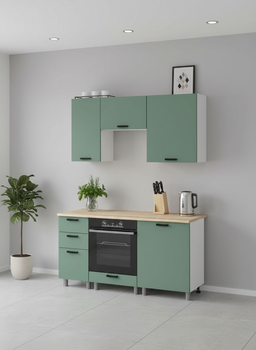 МК Аленушка Н3Я 400 Орешник, Матовая Мята,скоба черный