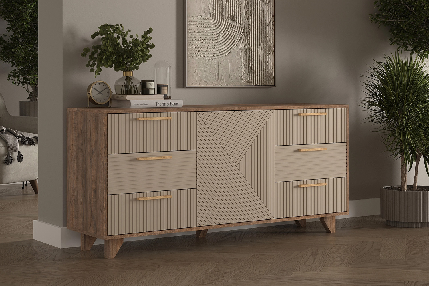 Ньёрд Комод Н 1500.7 Дуб Самдал / Ива пепельная