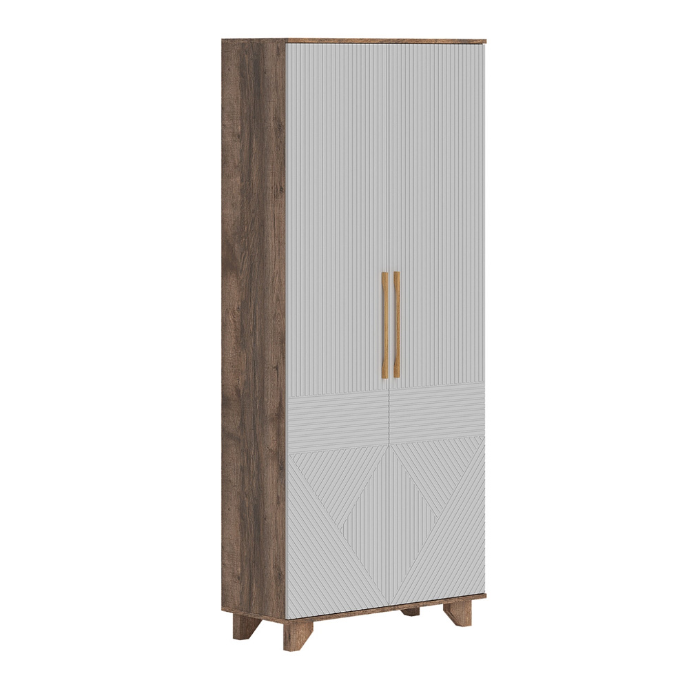 Ньёрд Шкаф 900 Дуб Самдал / Белый софт матовый