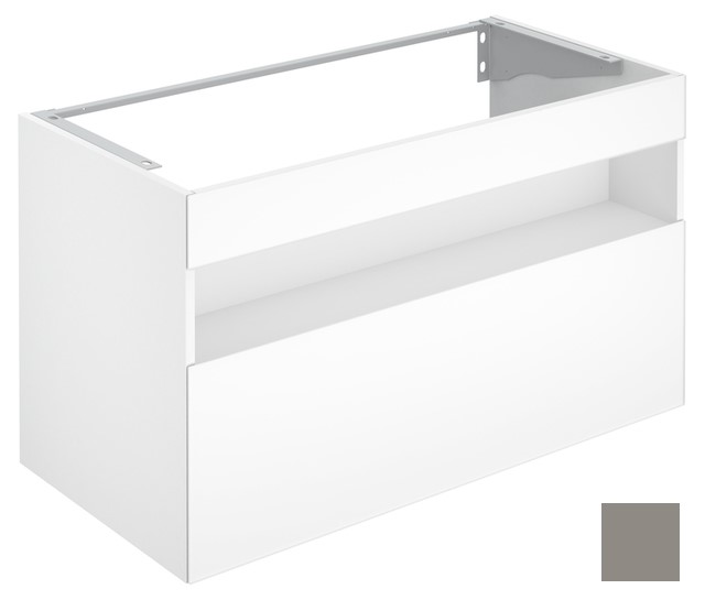 32872290100 STAGELINE Тумба под умывальник 1000x625x490 mm, 1 выдвижной фронтальный ящик, вкл. пластиковый сифон 1 1/4 x 32, Инокс матовый/Инокс матов