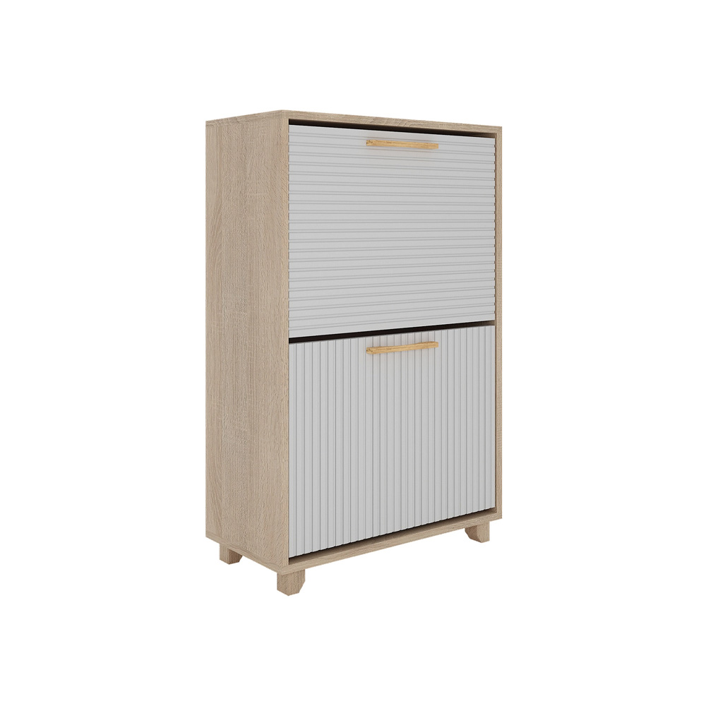 Ньёрд Обувница 600.2 Дуб Сонома/Белый софт матовый