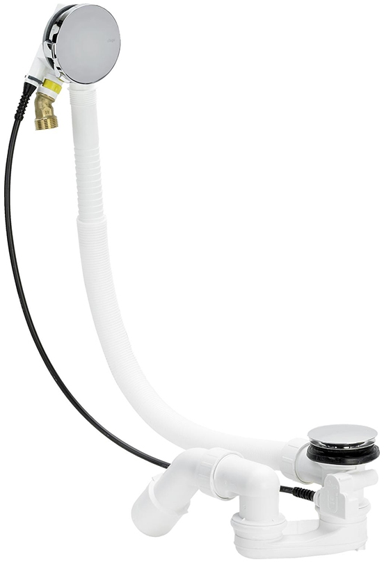 728014 Simplex Trio Visign MT5 Слив-перелив с наливом для ванн c центр. сливом, наполн через перелив 725*40/50, плоск констр-я, хром, модель 6166.42